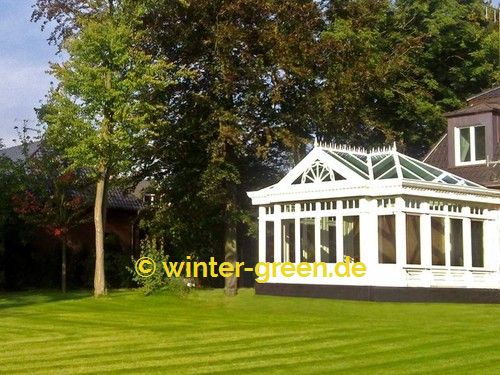 Englischer / viktorianischer Wintergarten in weiß